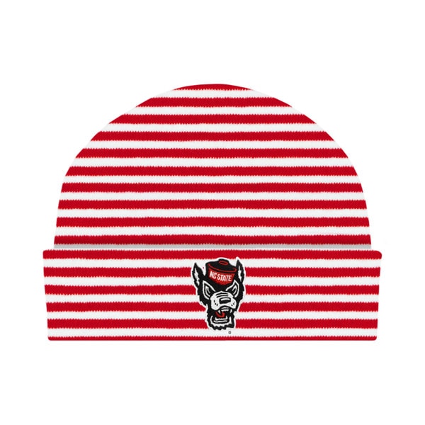 Red/White Striped Newborn Knit Cap